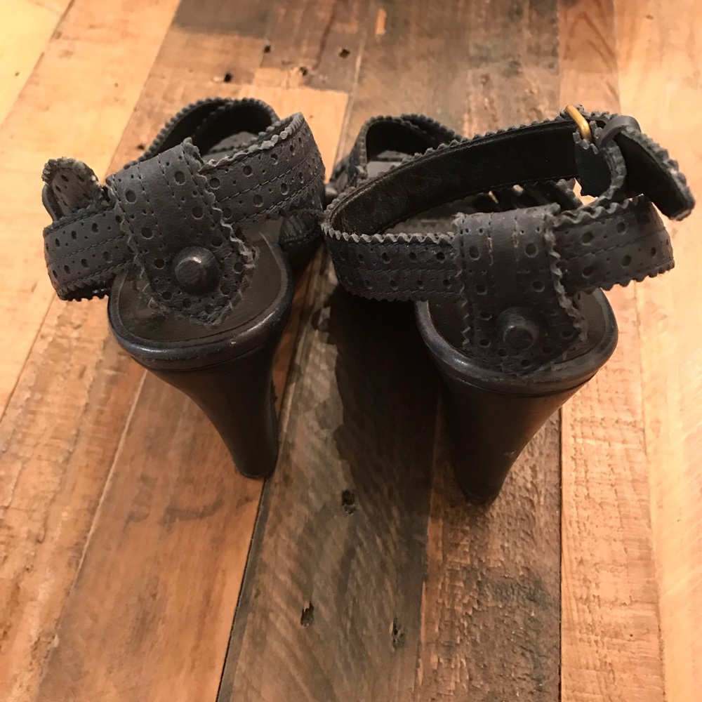 Balenciaga wedges navy  blue size 7 - Picture 5 of 8